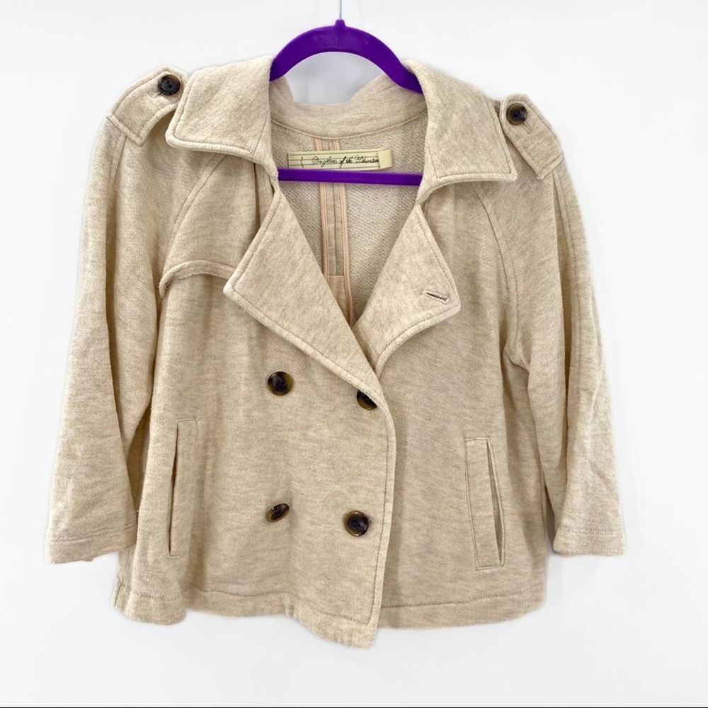 Anthropologie Daughters of the Liberation Knit Jacket Double Breasted